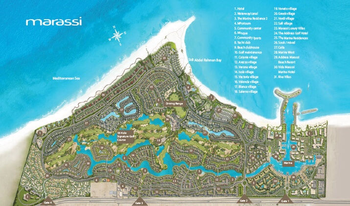 موقع قرية مراسي