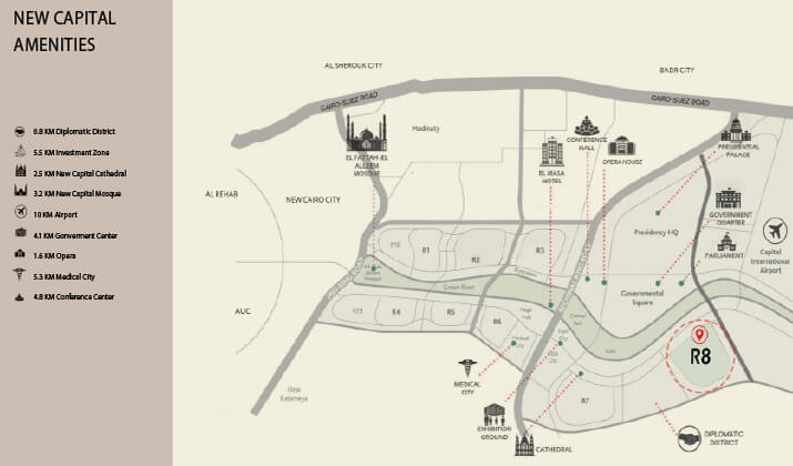 موقع كمبوند سكاي ابوظبي العاصمة الادرية