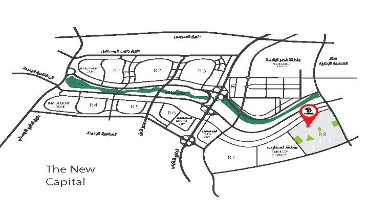 موقع كمبوند فلوريا العاصمة الادارية
