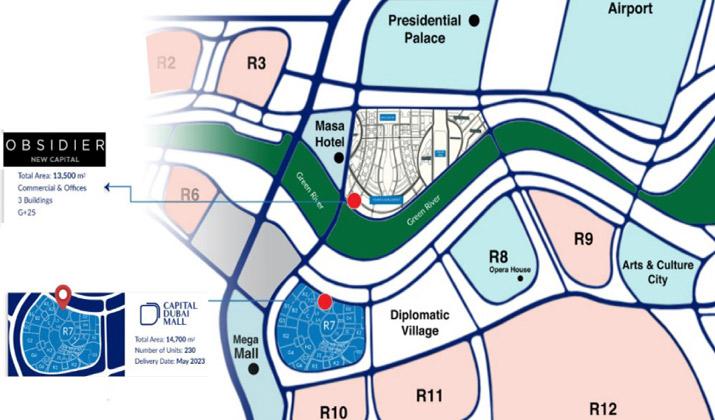 موقع مول ابسايدر العاصمة الادارية شركة دبي