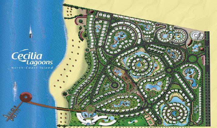 مساحة قرية سيسيليا لاجونز الساحل الشمالي