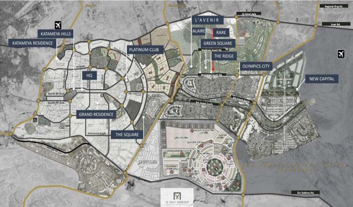 خريطة رير القاهرة الجديدة المستقبل سيتي