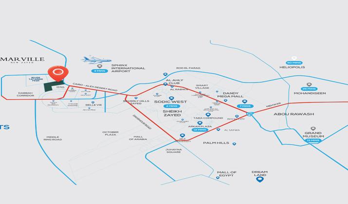 موقع كمبوند مارفيل نيو زايد