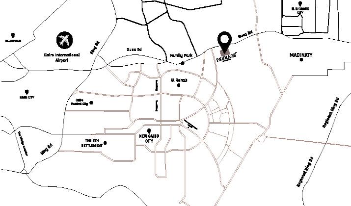 موقع كمبوند بيراج ريزيدنس القاهرة الجديدة