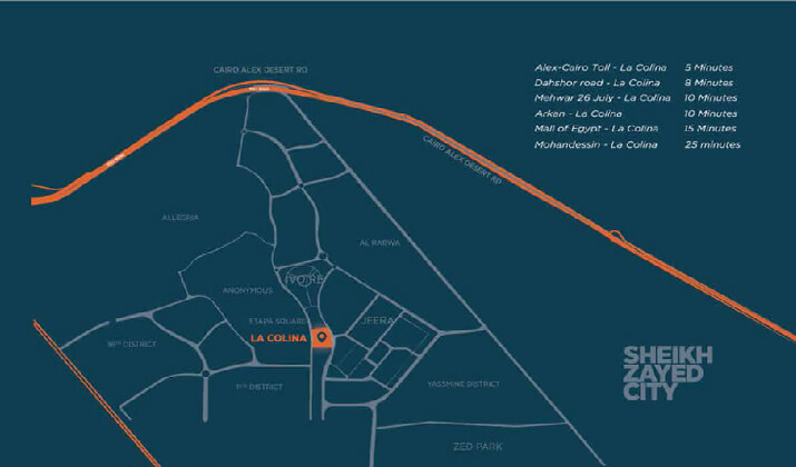 موقع كمبوند لا كولينا الشيخ زايد