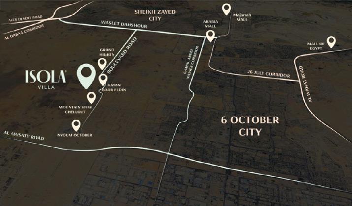 موقع كمبوند ايزولا فيلا الشيخ زايد