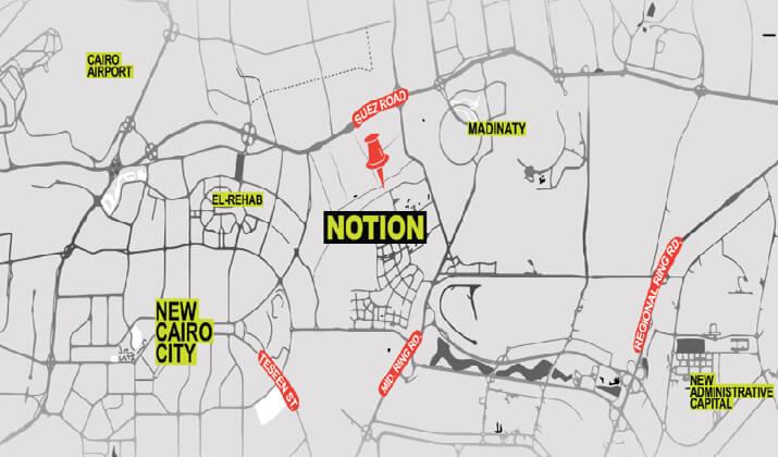 موقع كمبوند نوشن القاهرة الجديدة