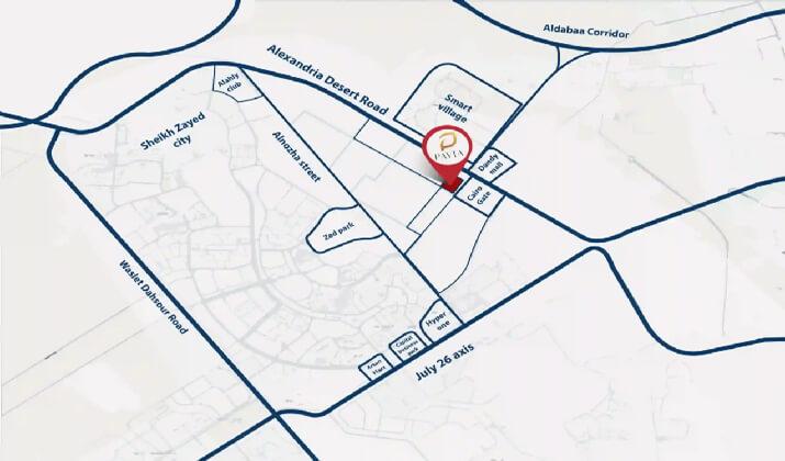 موقع كمبوند بافيا الشيخ زايد