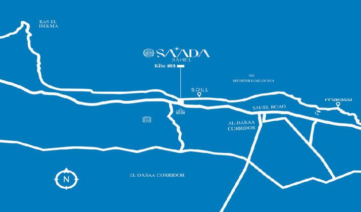 موقع قرية سعادة الساحل الشمالي