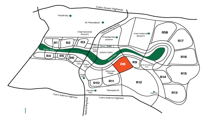 موقع كمبوند قمري العاصمة الادارية الجديدة