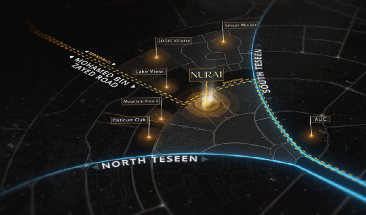 موقع كمبوند نوراي القاهرة الجديدة