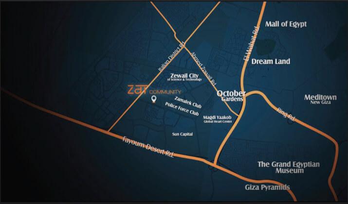 موقع كمبوند ذات كوميونيتي 6 اكتوبر